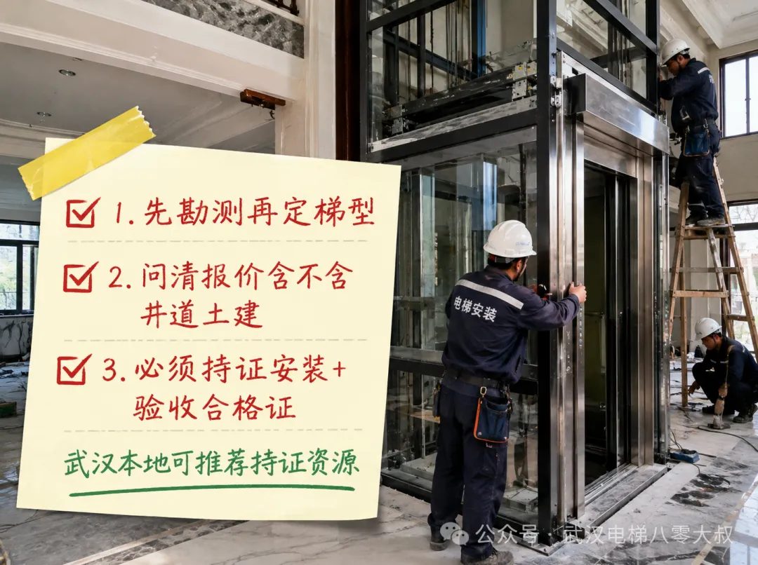 别墅电梯安装流程:从勘测到验收的5个步骤