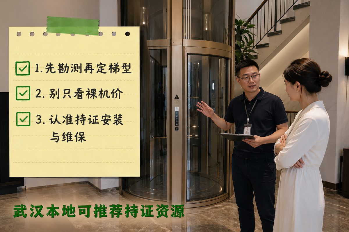 武汉别墅电梯选型对比:曳引式与螺杆式
