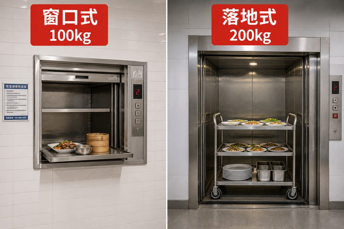 武汉传菜梯怎么选？三个参数定选型